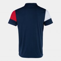 JOMA CREW V SHORT SLEEVE POLO SÖTÉTKÉK PIROS FEHÉR