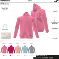 JOMA LION ZIP-UPKAPUCNIS PULÓVER FUCHSIA