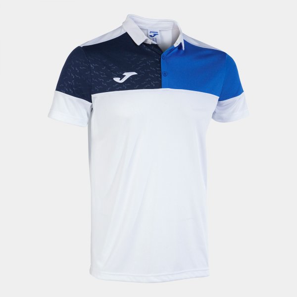 JOMA CREW V SHORT SLEEVE POLO FEHÉR KÉK SÖTÉTKÉK