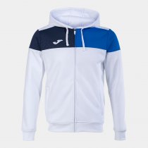 JOMA CREW V ZIP-UPKAPUCNIS PULÓVER FEHÉR KÉK SÖTÉTKÉK