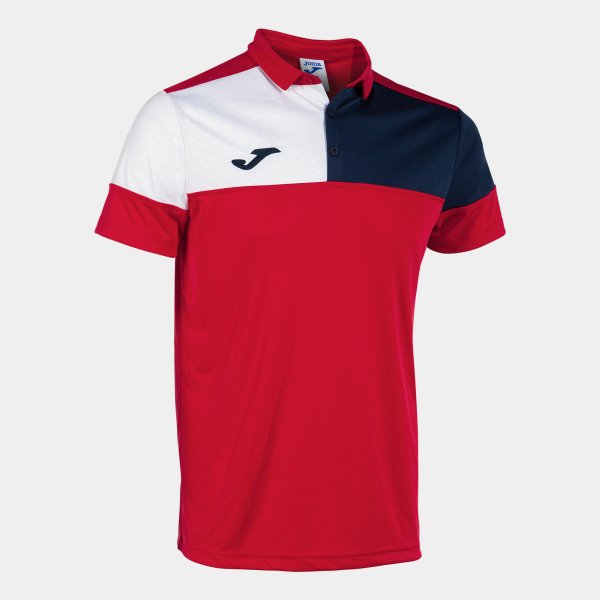 JOMA CREW V SHORT SLEEVE POLO PIROS SÖTÉTKÉK FEHÉR