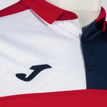 JOMA CREW V SHORT SLEEVE POLO PIROS SÖTÉTKÉK FEHÉR